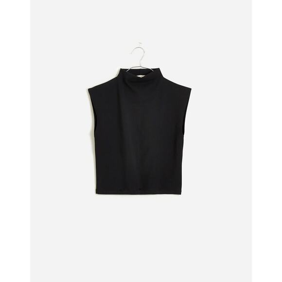 MADEWELL Black Funnelneck Cropped Muscle Tee NWT Size XXS - Picture 6 of 10
